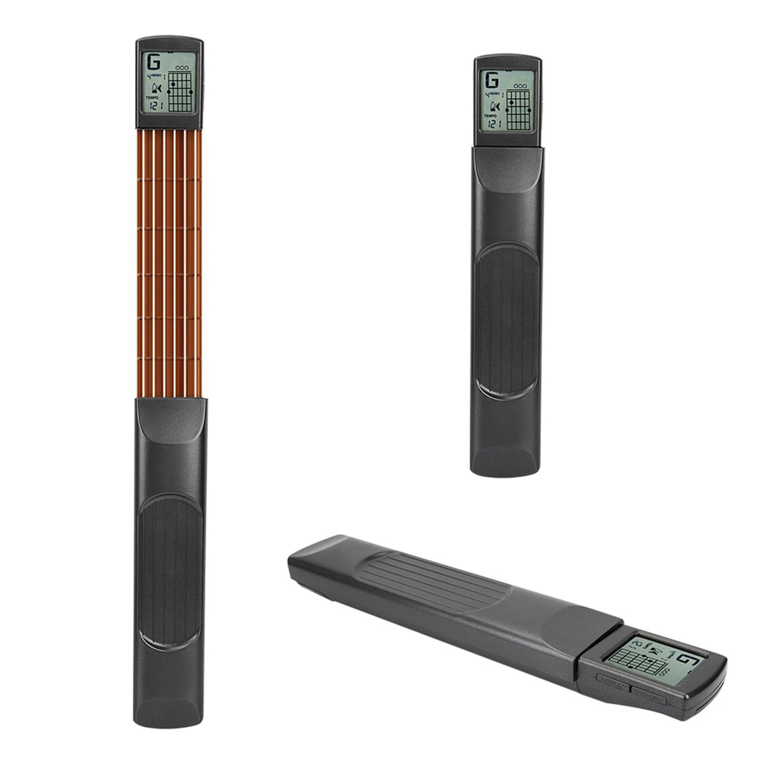 Pocket Guitar Chord Trainer, tragbarer Mini 6 Fret Guitar Chord Trainer mit drehbarem Gitarrenakkord