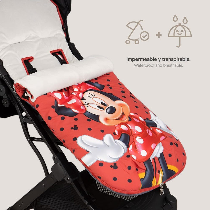 Interbaby WinterFusssack"Disney Minnie Topos" für Kinderwagen, rot