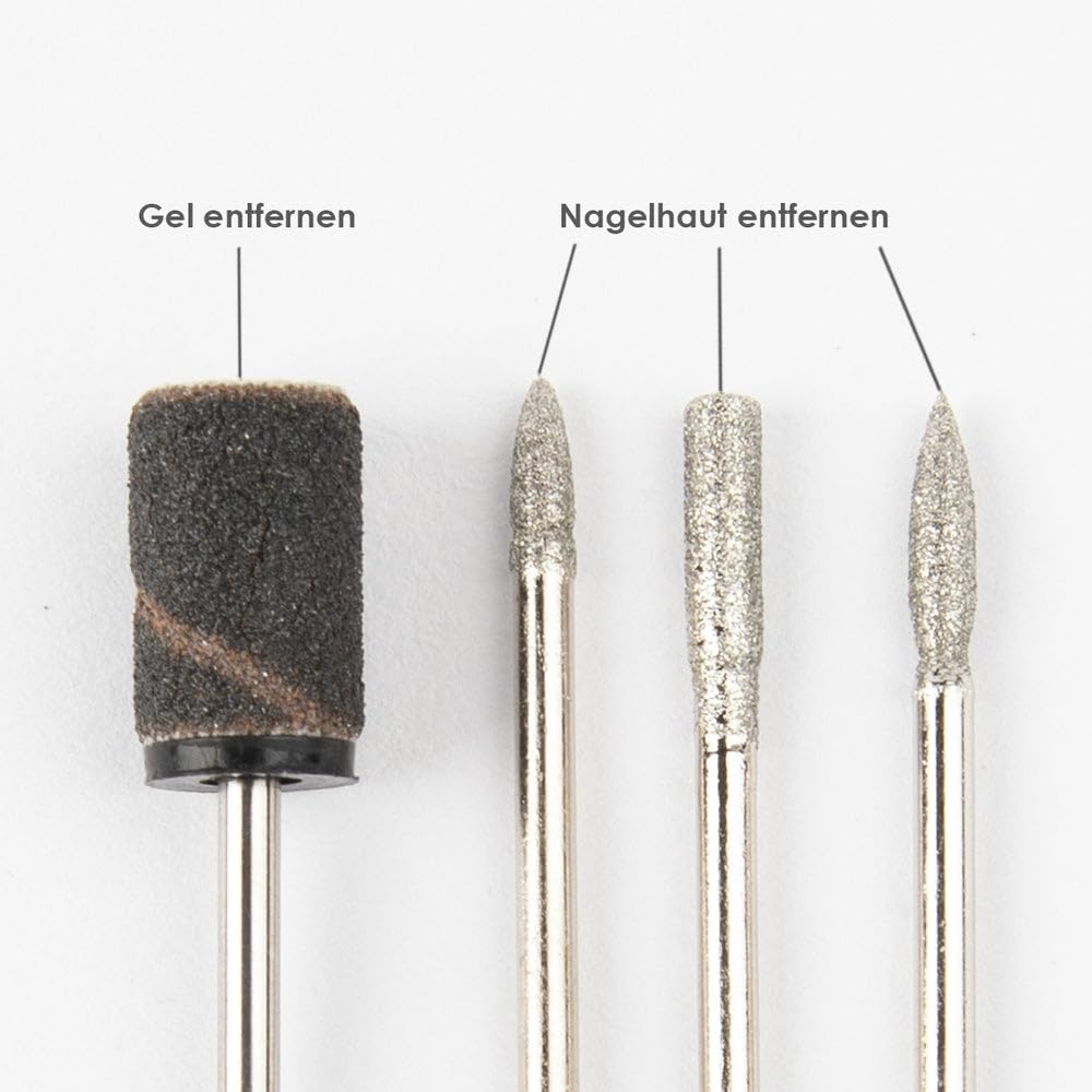 Emmi Nail Fräser Quick 3 Plus I Elektrischer Fräser für Gelnägel mit 25.000 U/Min I Elektrische Nage