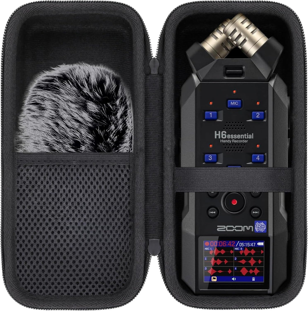 co2CREA Hart Reise Schutz Hülle Etui Tasche für Zoom H6studio /H5studio /H6essential 6-Spur 32-Bit F