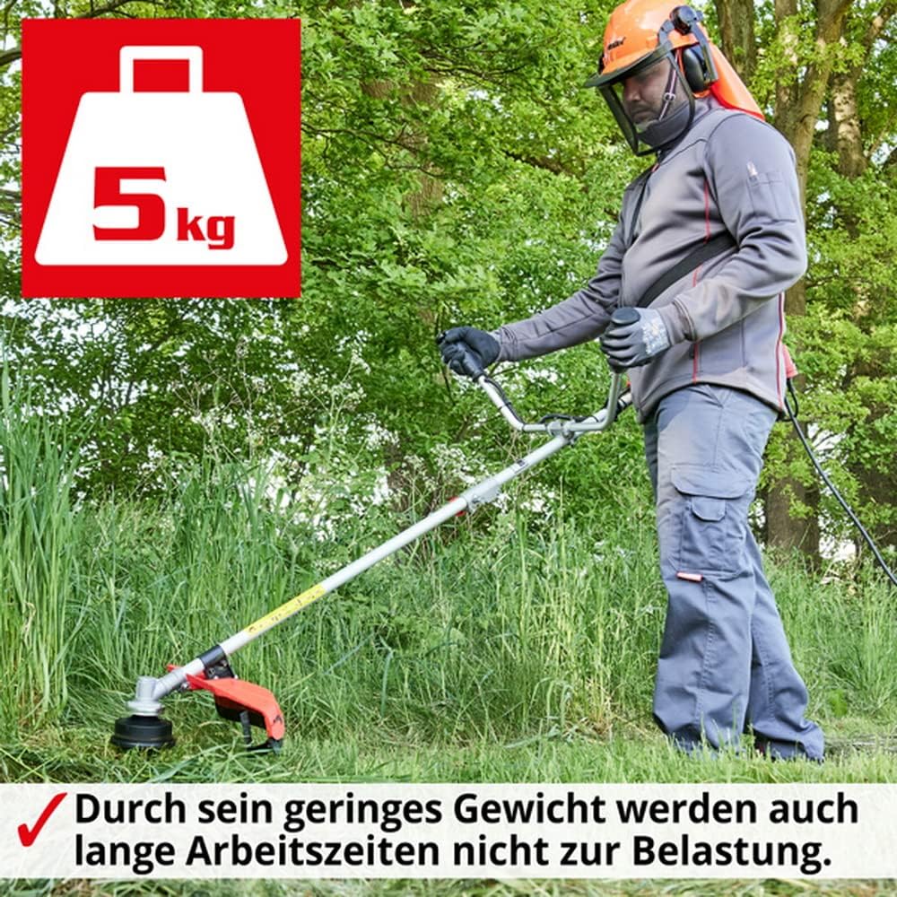 HECHT Elektro Freischneider Motorsense - leistungsstark mit 1400 Watt - 42 cm und 25,4 cm Schnittkre
