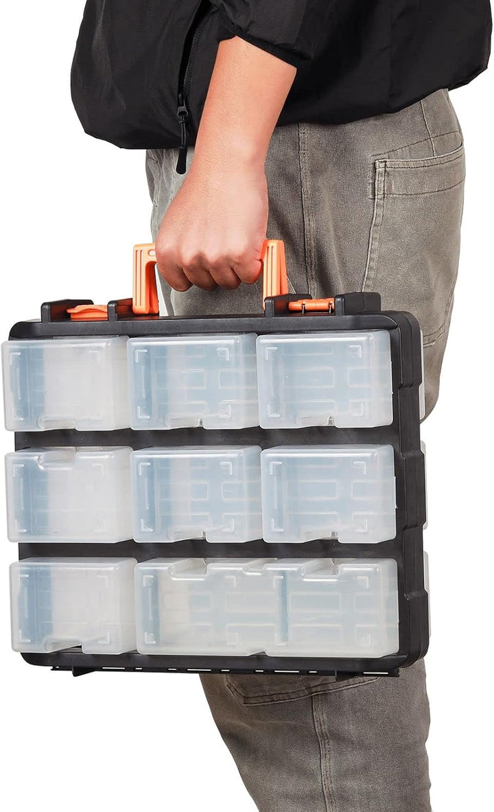 Mayouko 16 Compartments Detachable Toolbox Organizer,Hardware Organizer Box with Removable Sections,