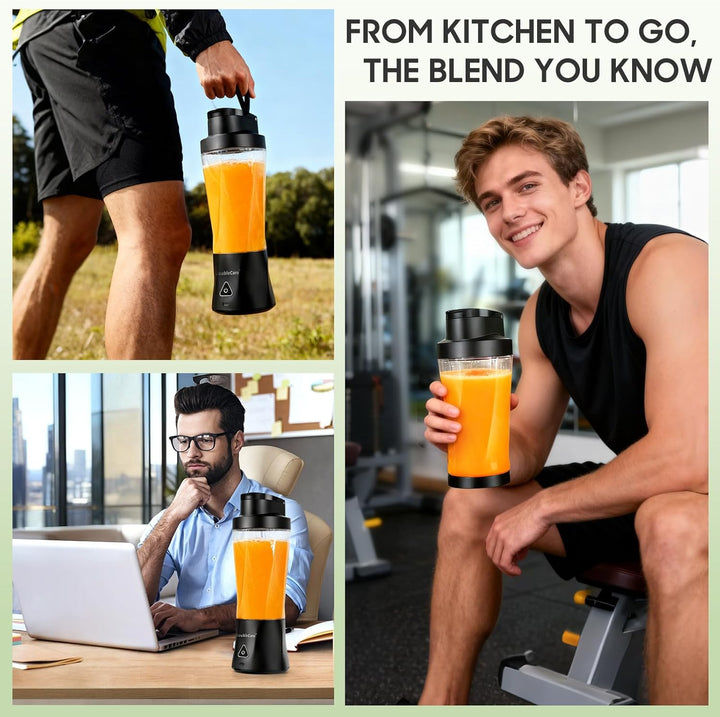 Mixer Smoothie Maker 700ml, Wiederaufladbarer, 6000 mAh Portable Blender, 3D 6 Klingendesign und IP6
