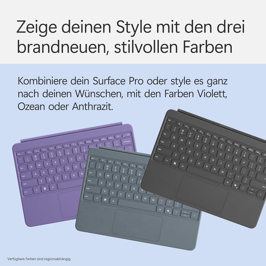 Microsoft Surface Pro 12" Keyboard mit Slim Pen | kompatibel mit Surface Pro 12" | QWERTZ | Anthrazi