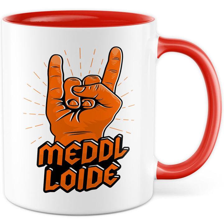 Tasse Metal Geschenk Meddl Loide, Kaffeetasse Konzert Musik Rock Meme Witzig Humor Geschenkidee Büro