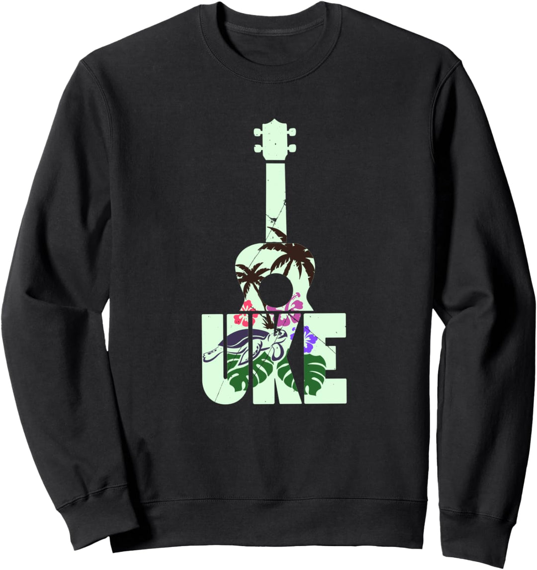 Ukulele Gitarre Tropisches Geschenk Sweatshirt