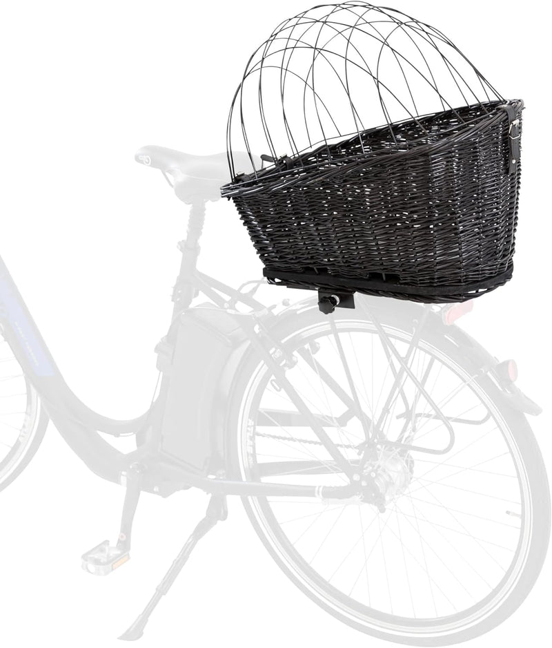 Trixie 13117 Fahrradkorb für Gepäckträger, bis zu 8 kg, Masse: 35 x 49 x 55 cm schwarz 1 Stück (1er