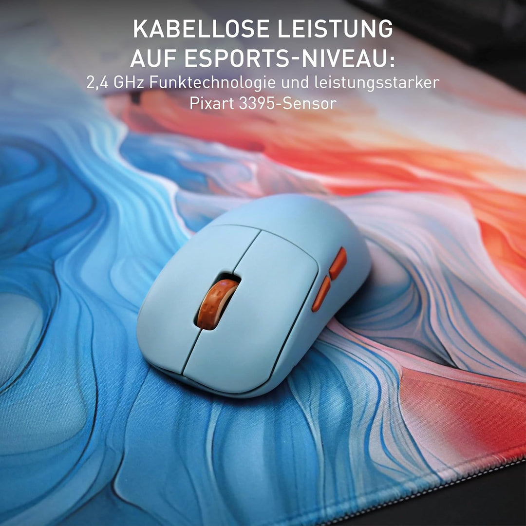 CHERRY XTRFY M68 Wireless, Ultraleichte Kabellose Gaming-Maus, 2,4 GHz Funk, Optimiert für esports,