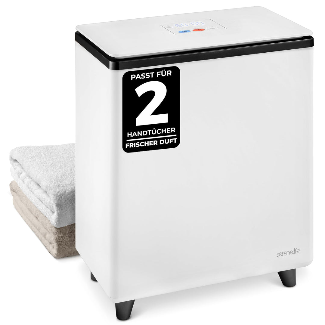 SereneLife Handtuchtrockner Elektrisch Schwarz – Fassungsvermögen für 2 Handtücher, Energiesparend &