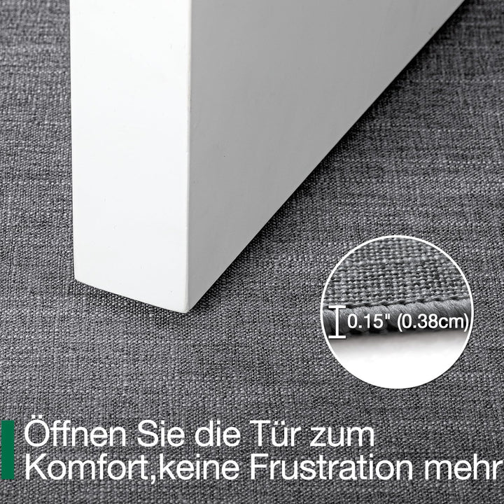 LUMI Schmutzfangmatte 80x120cm, Fussmatte Innen, rutschfest Dunkelgrau | Fängt Schmutz und Feuchtigk