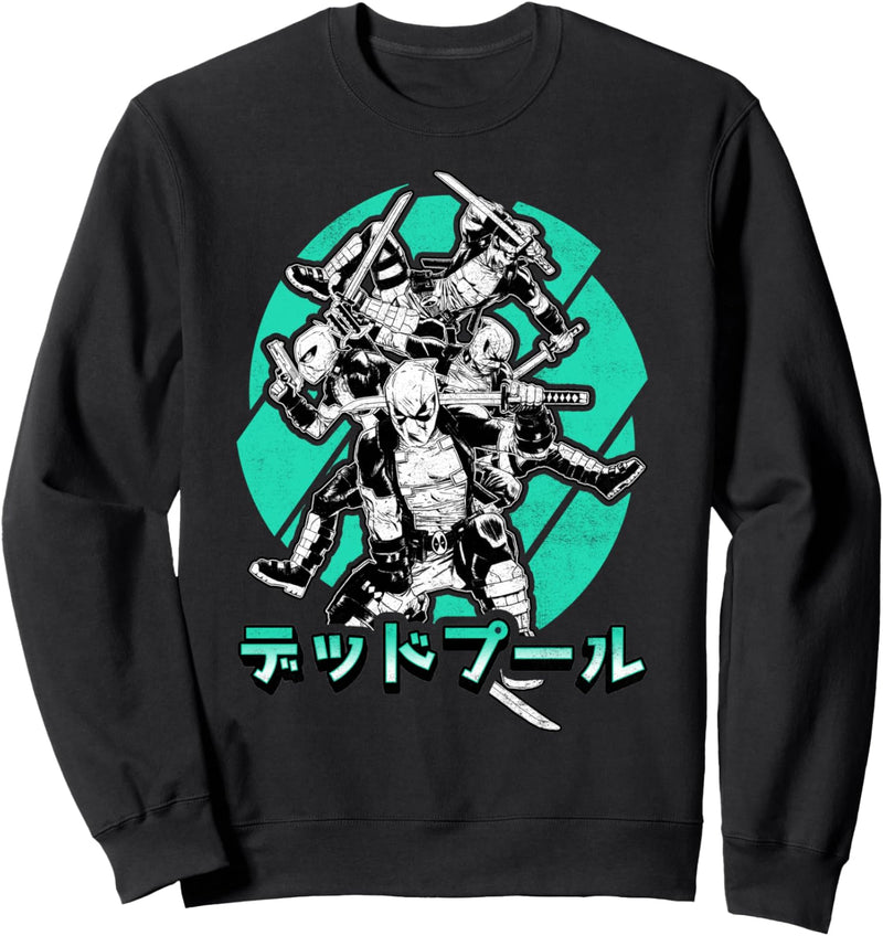 Marvel Deadpool Kanji Poses Sweatshirt