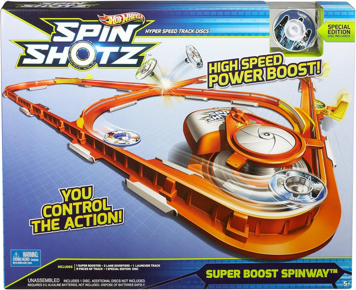 Mattel Y0569 - Hot Wheels Spinshotz Super Boost Spinway Spielset