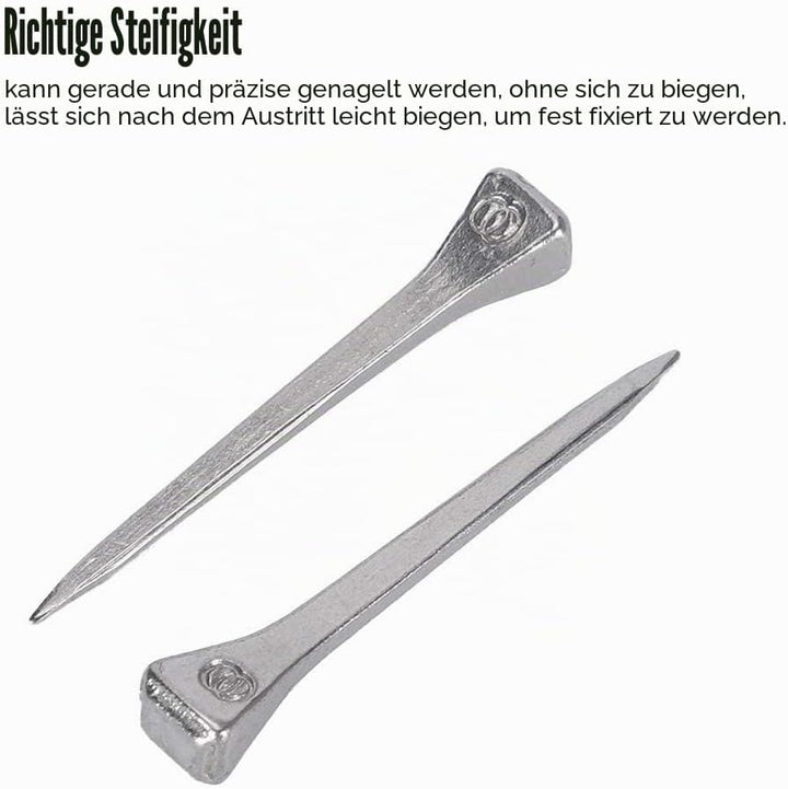 AMONIDA Hochwertiger Hufnagel aus Stahl, 250 Stück E4-Hufeisennagel, verschleissfestes Pferdewerkzeu