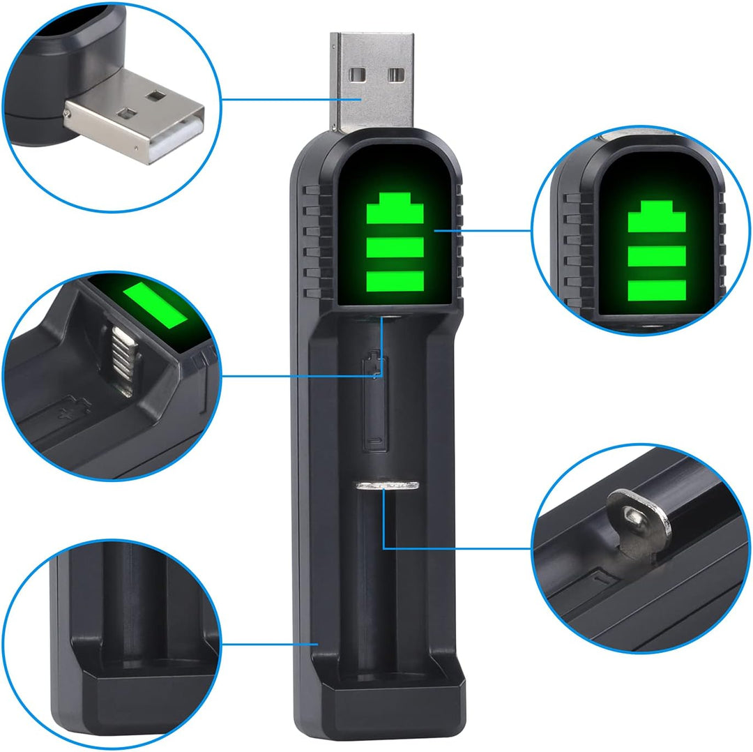 PowerTrust 4Pcs AAAA Wiederaufladbar Akku mit Ladegerät für LR61/ AAAA/ E96/ Surface Pen/Surface Boo