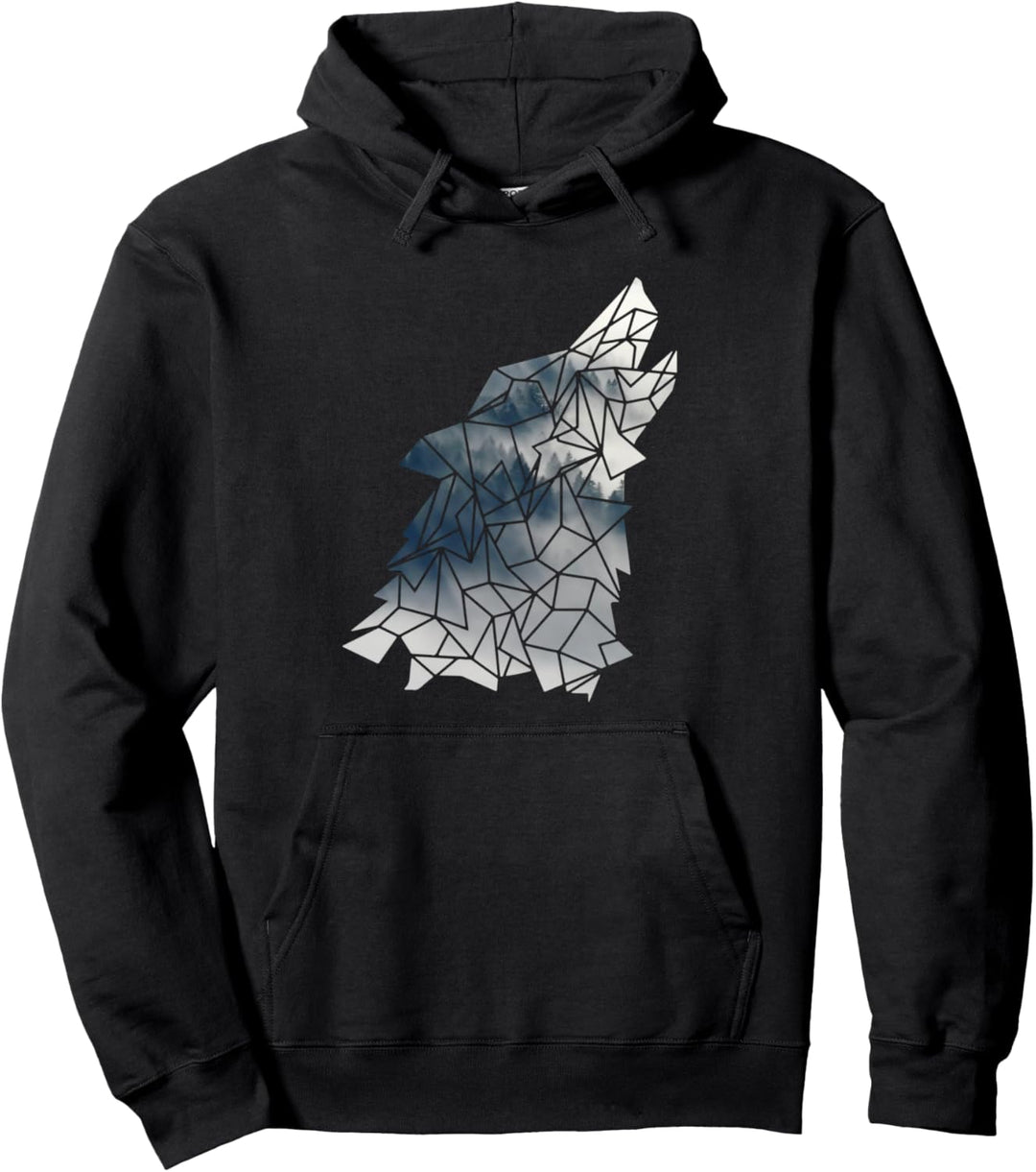 Wolf Herren Silhouette Tiermotiv Umweltschutz Owo Germanen Pullover Hoodie