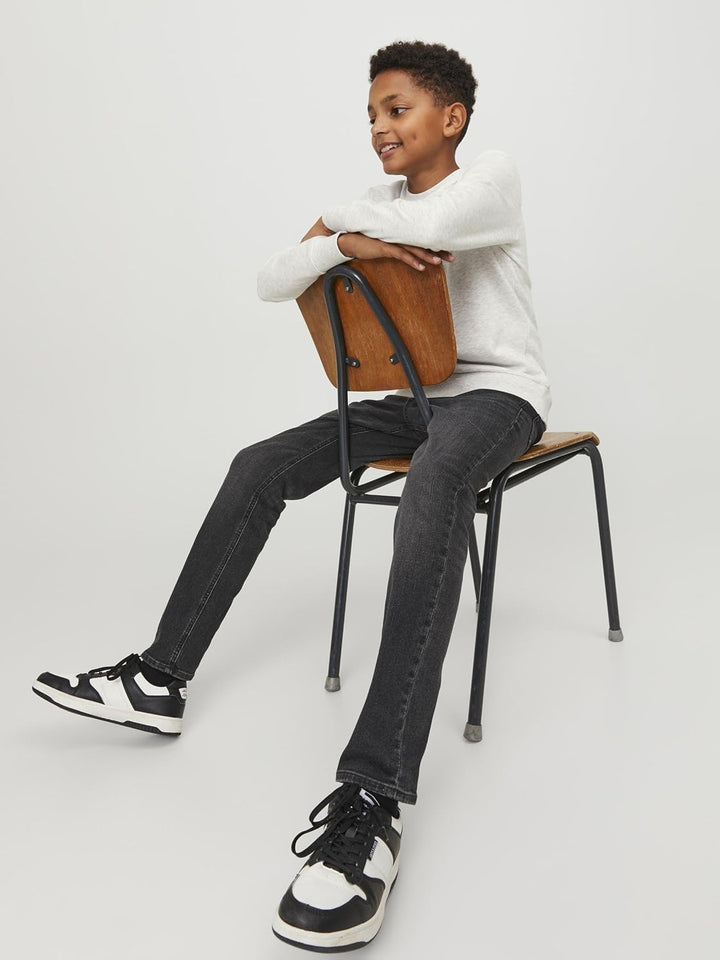 JACK &amp; JONES Boy Slim Fit Jeans JJIGLENN JJIORIGINAL SQ 590 JNR Slim Fit Jeans Junior 146 Black Deni