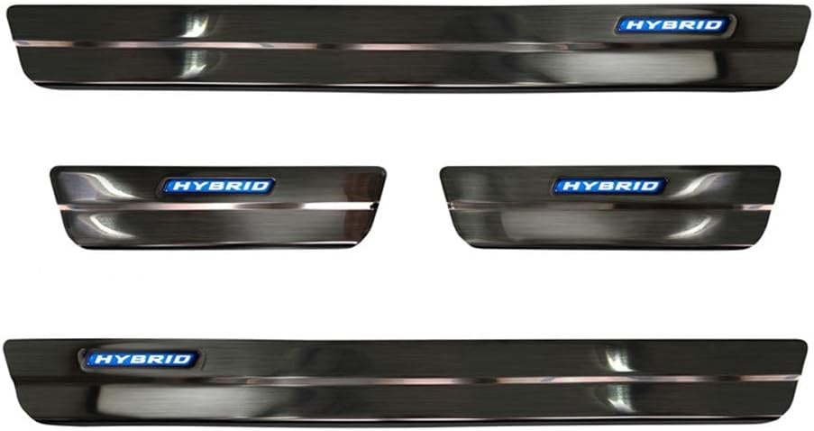 Schwarz Edelstahl Einstiegsleisten kompatibel mit Toyota Corolla XII Limousine/Hatchback/Touring Spo