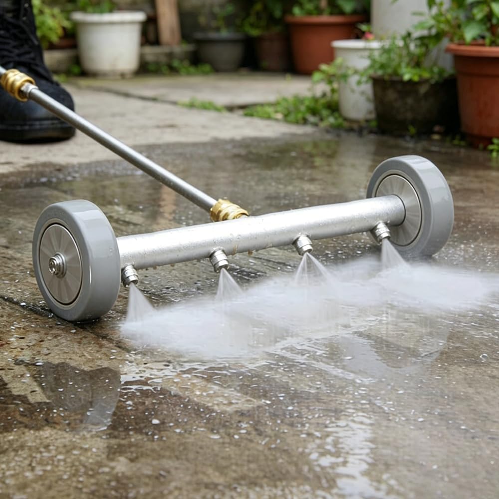 Unterbodenreiniger 4000 PSI, Auto Wasserbesen mit 3 Verlängerungsstäbe | flächenreiniger für hochdru