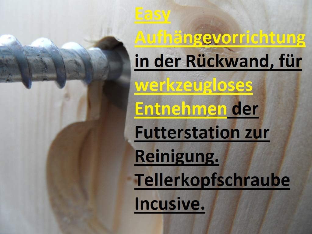 Eichhörnchen Futterhaus Futterstation Witterungsbeständig geflammt FutterautomatMade in Germany (Bay