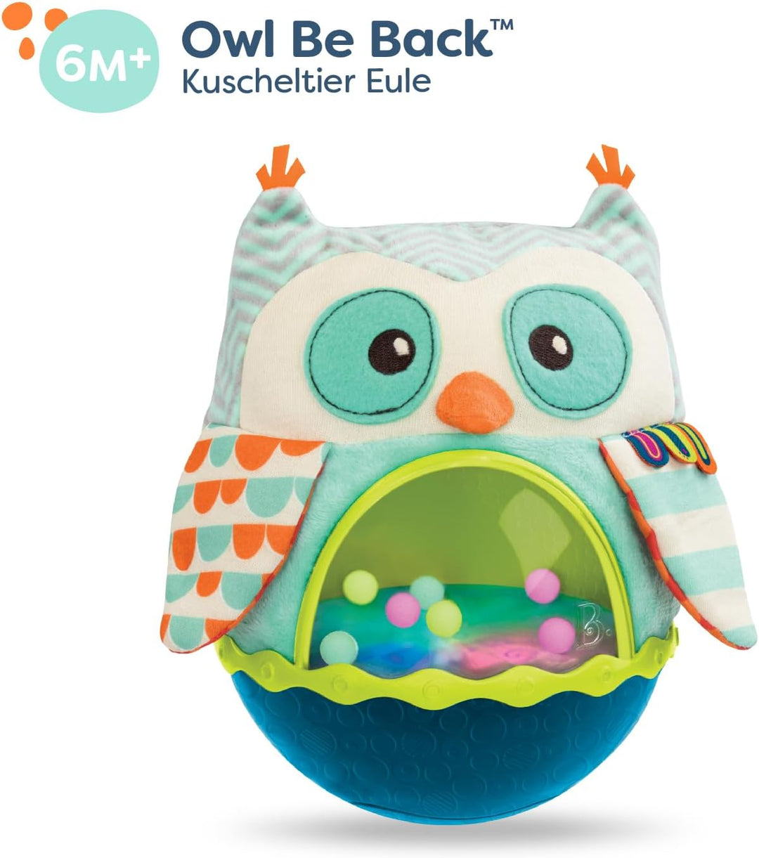 B. toys - Eule ist zurück - Roly-Poly Eule - Baby-Spielzeug - Sinnes- und Musikspielzeug für Babys -