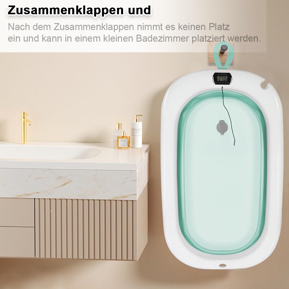 Faltbare Babywanne, Babybadewanne Babywanne Reisedusche Badebecken Duschwanne für Neugeborene &amp; Klei