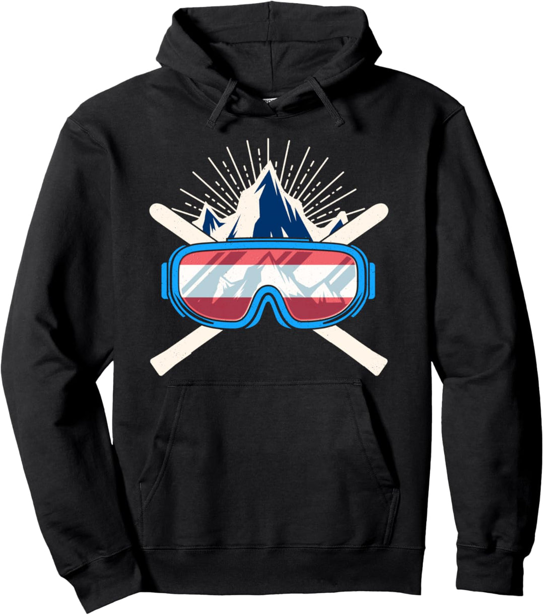 Österreich Ski Ski Austria Flagge Patriotische Amerika Pullover Hoodie