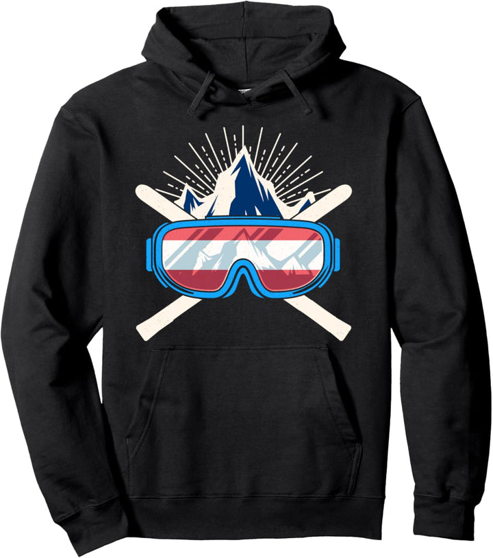 Österreich Ski Ski Austria Flagge Patriotische Amerika Pullover Hoodie