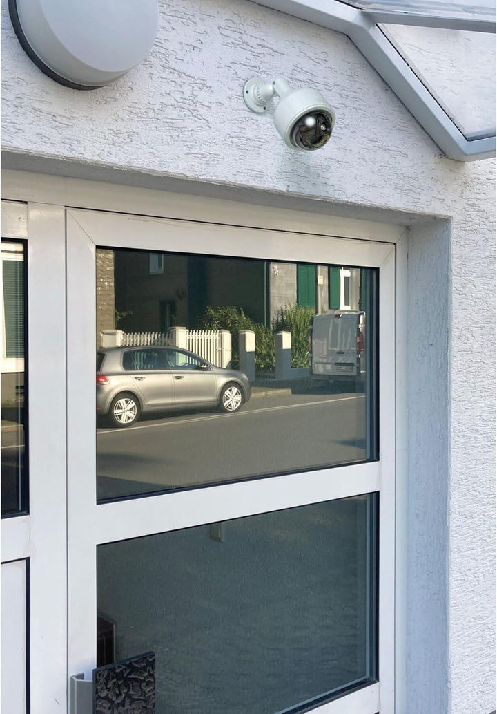 BASI | 3er Set Dome Kamera-Attrappe mit blinkendem LED-Licht | Dummy Kamera | Überwachungskamera für