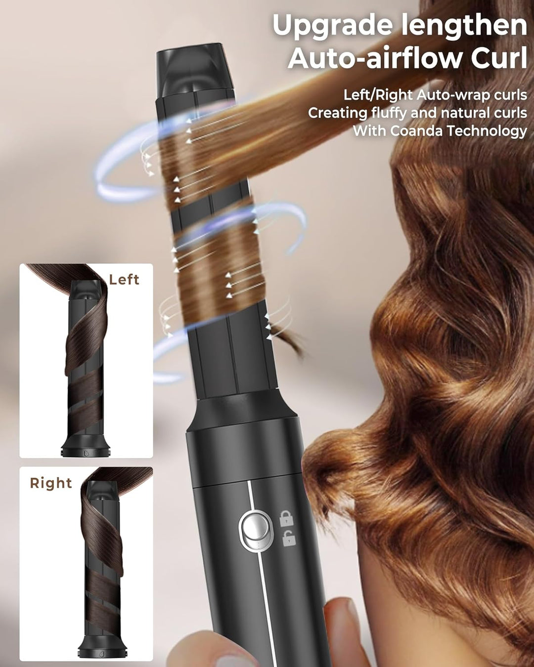 Air Styler 7 In 1, 110000 U/Min Hochtouriger Motor Haartrockner Warmluftbürste Set Mit 7 Aufsätze, T