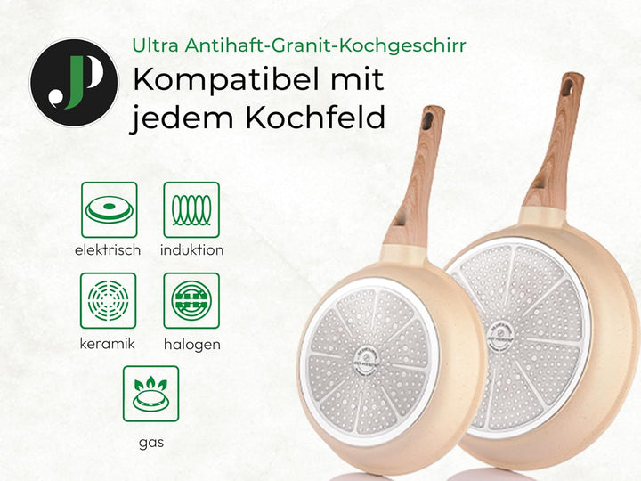 JUST PERFECTO Induktions Töpfe Set 15 pcs - Pfannenset mit deckel - Induktions Töpfe Set - töpfe & p