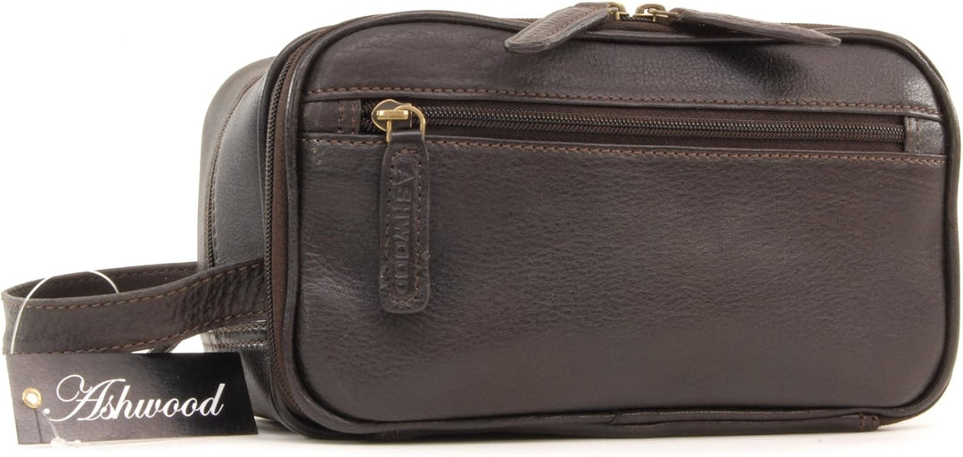 ASHWOOD - Leder - Wäschetasche/Rasierentasche Chelsea - Braun, Braun