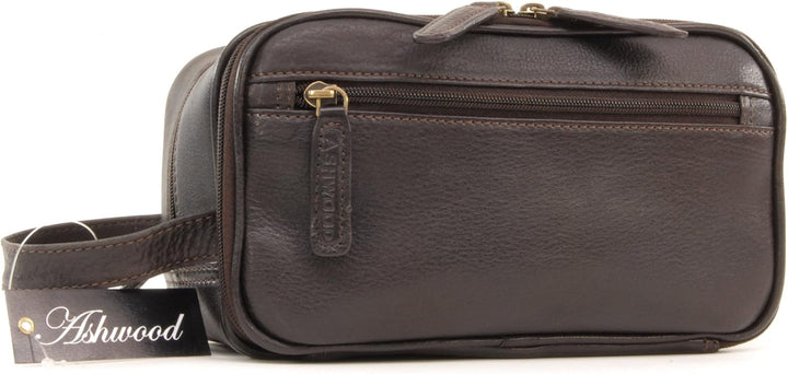 ASHWOOD - Leder - Wäschetasche/Rasierentasche Chelsea - Braun, Braun