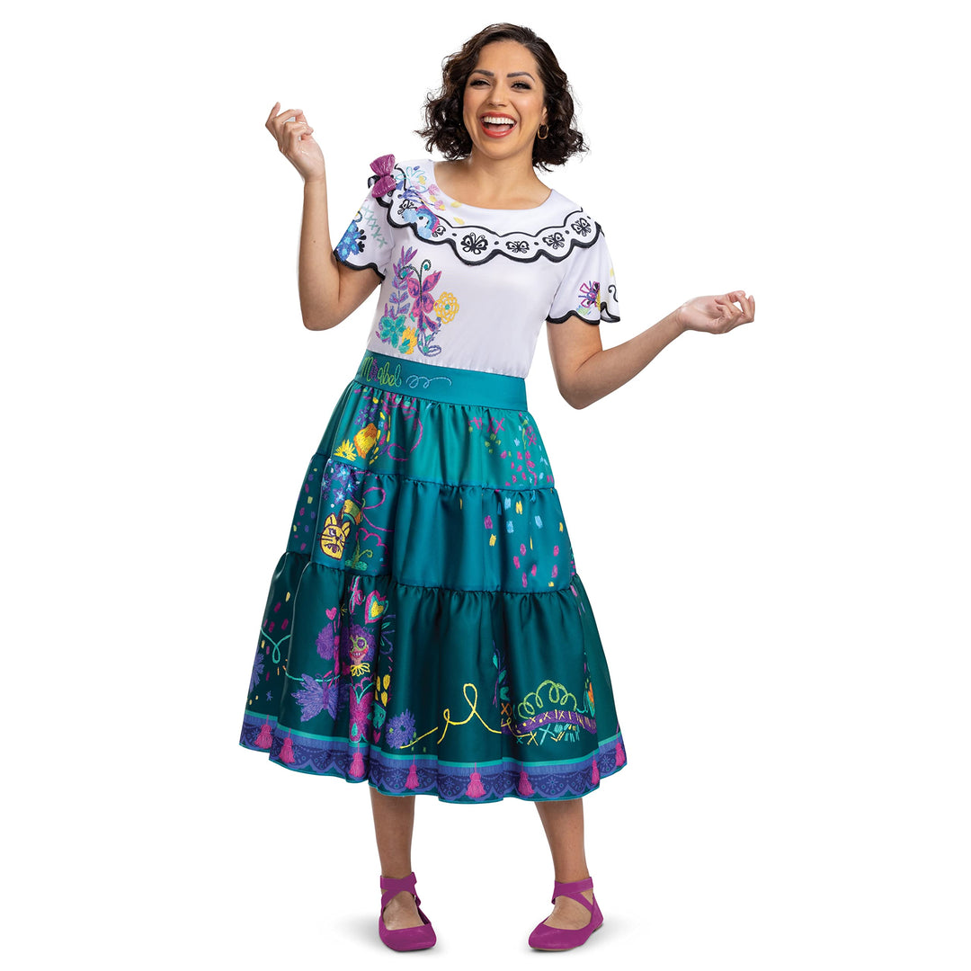 Encanto-Kostüme, Offizielle Disney Encanto Mirabel- und Dolores-Deluxe-Kostüme für Erwachsene Mirabe