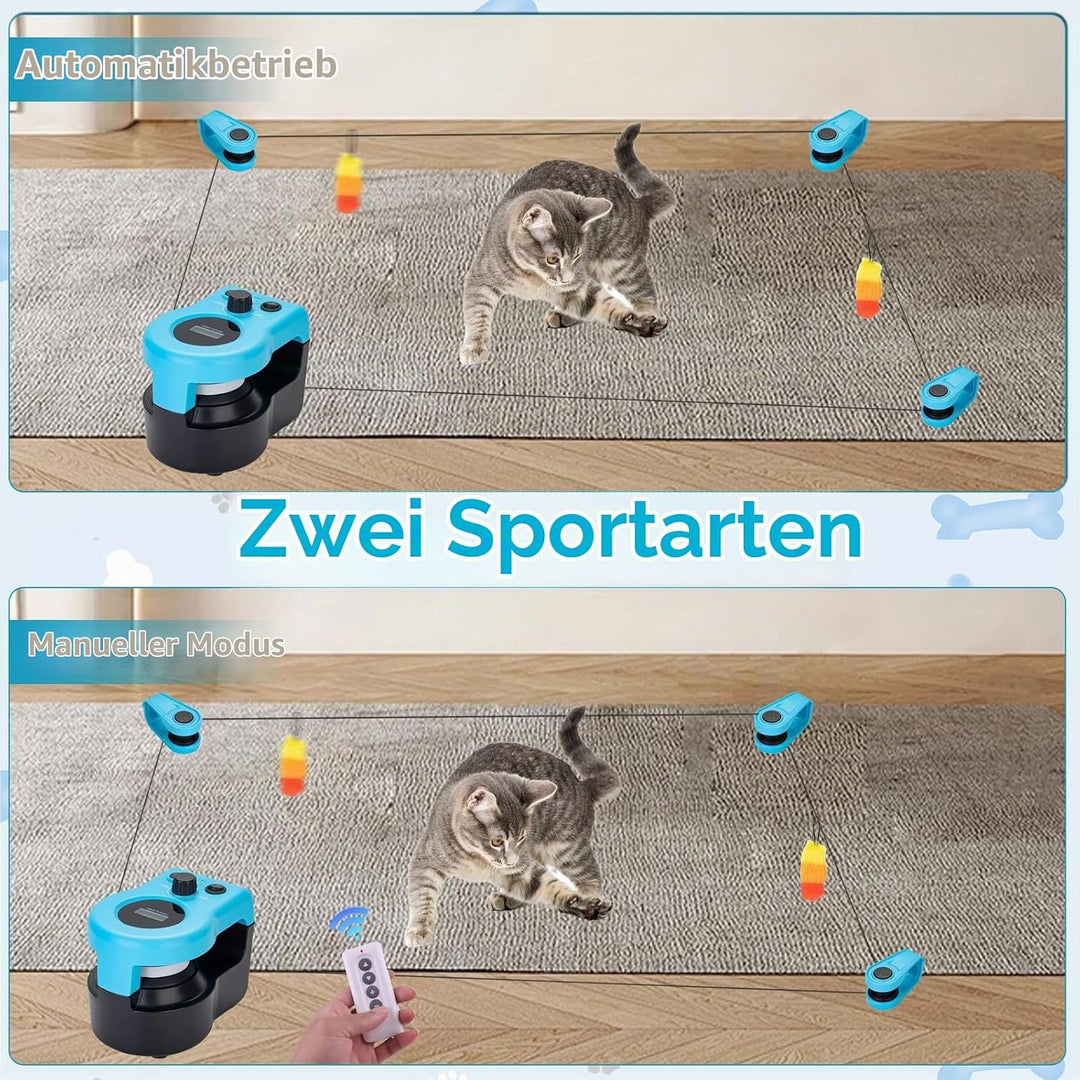 Katzenspielzeug Elektrisch, Katzenspielzeug Selbstbeschäftigung mit anpassbaren Laufwegen, Automatis