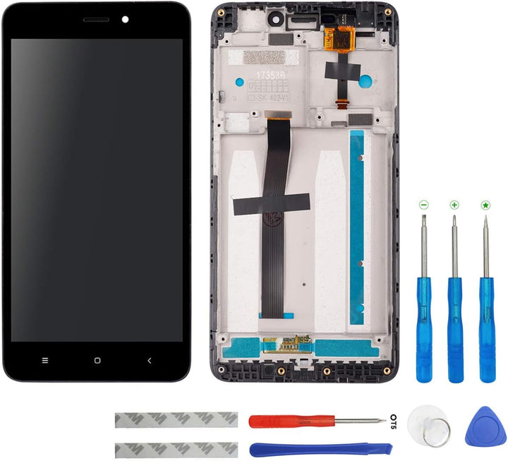 swark LCD Display für Xiaomi Redmi 4A Schwarz Touchscreen Digitizer Assembly Glas + Rahmen+Tools