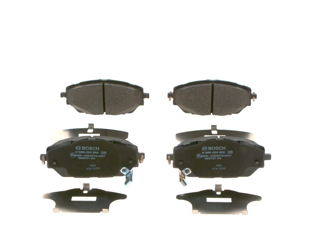 Bosch BP2488 Bremsbeläge - Vorderachse - ECE-R90 Zertifizierung - vier Bremsbeläge pro Set