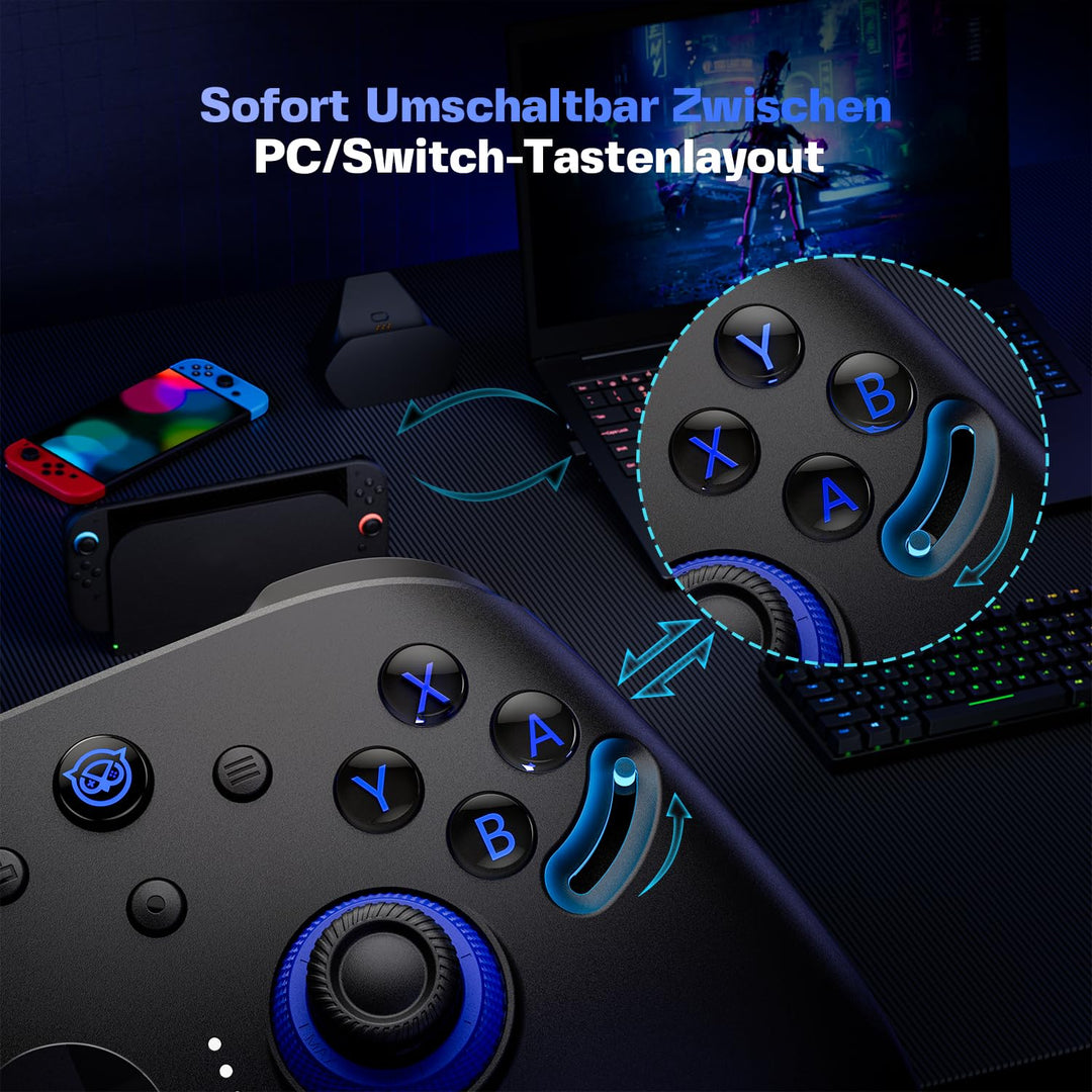 NYXI Imperial PC Gaming Controller mit Einstellbarer TMR Joysticks (Null-Drift), Austauschbare ABXY-