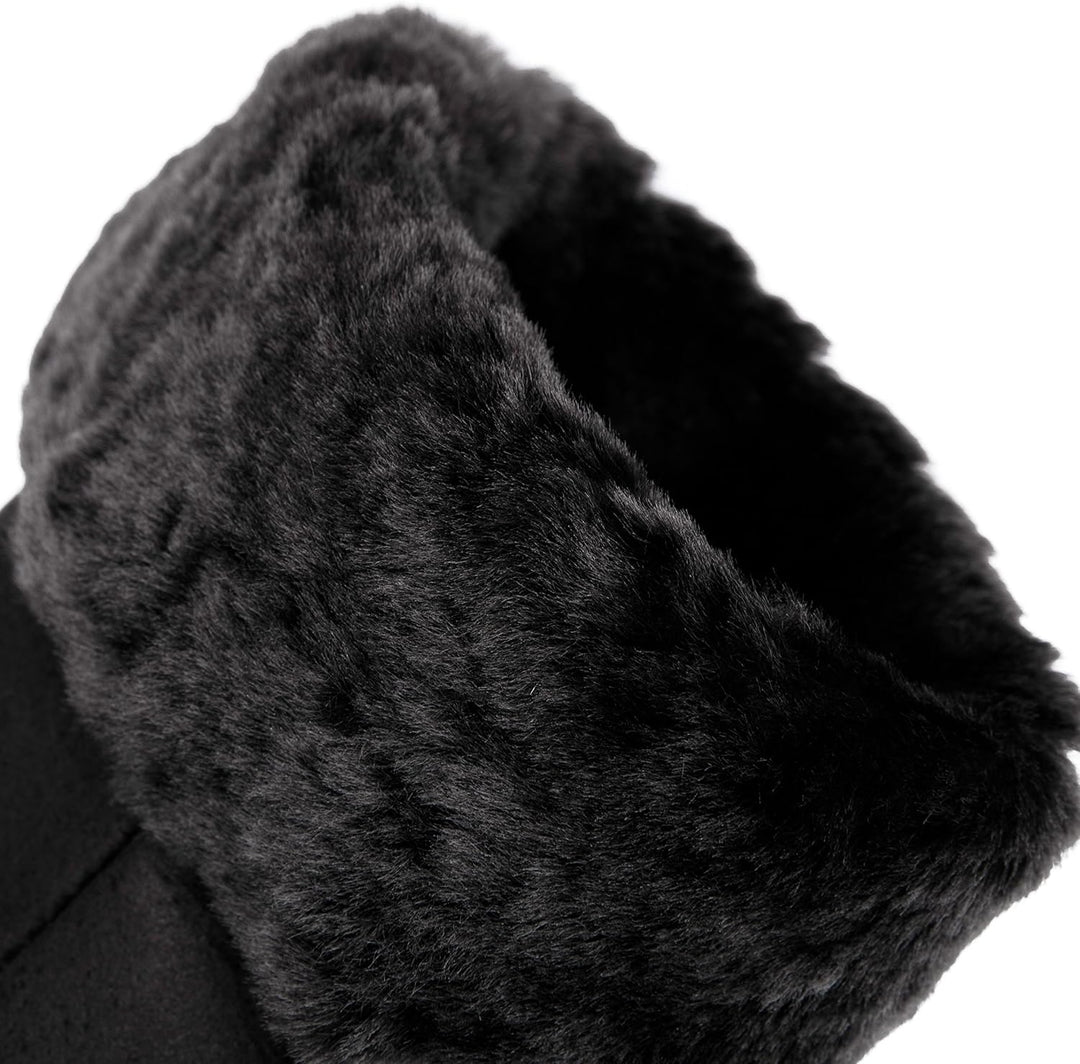 Werner Christ Lammfell Fäustlinge warme, Lange Unisex Fausthandschuhe aus echtem Fell, Winter-Handsc