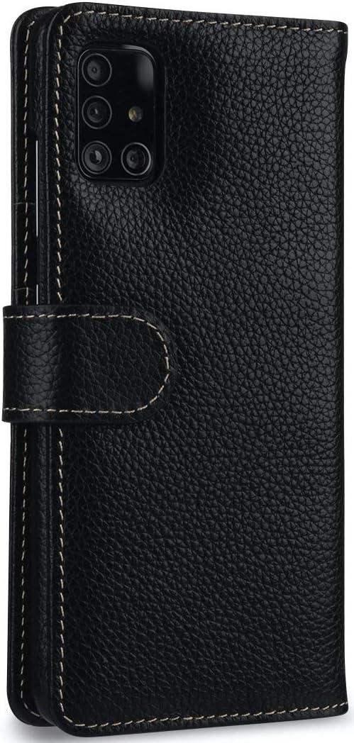 STILGUT Talis kompatibel mit Samsung Galaxy A51 Hülle mit Kartenfach aus Leder, Wallet Case, Lederhü