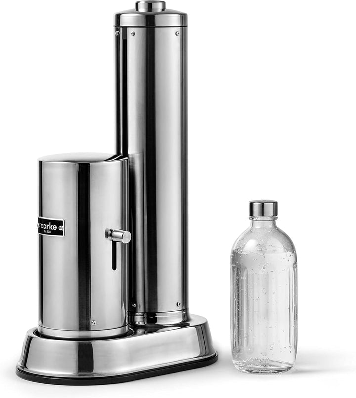 Aarke Carbonator Pro, Wassersprudler mit Glasflasche, Edelstahl Finish, Edelstahl