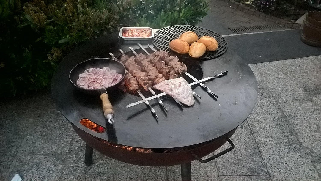 Grillplatte für eine Feuerschale (80) Feuerplatte 85 cm für Feuerschale, Feuerplatte 85 cm für Feuer