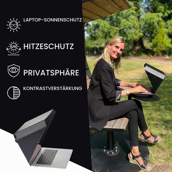 Philbert Design - St. Tropez Slim Hood für 12"/13"/14″ Laptops.Sonnenblende/Privatsphäre, hitzebestä