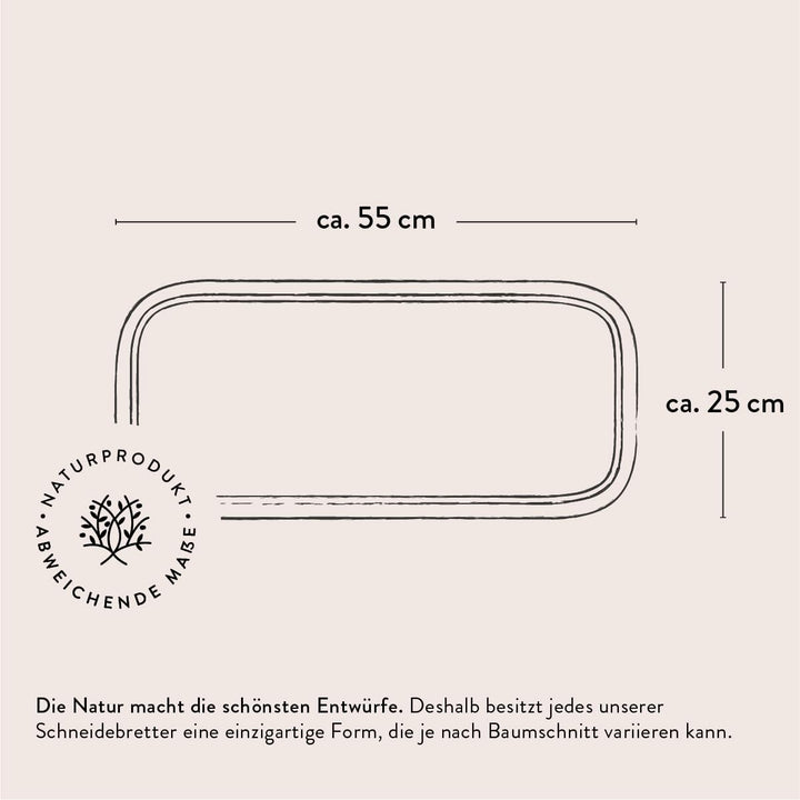 DAS OLIVENHOLZBRETT® Olivenholz Schneidebrett mit Saftrille/Servierbrett aus Olivenholz/Steakbrett/O