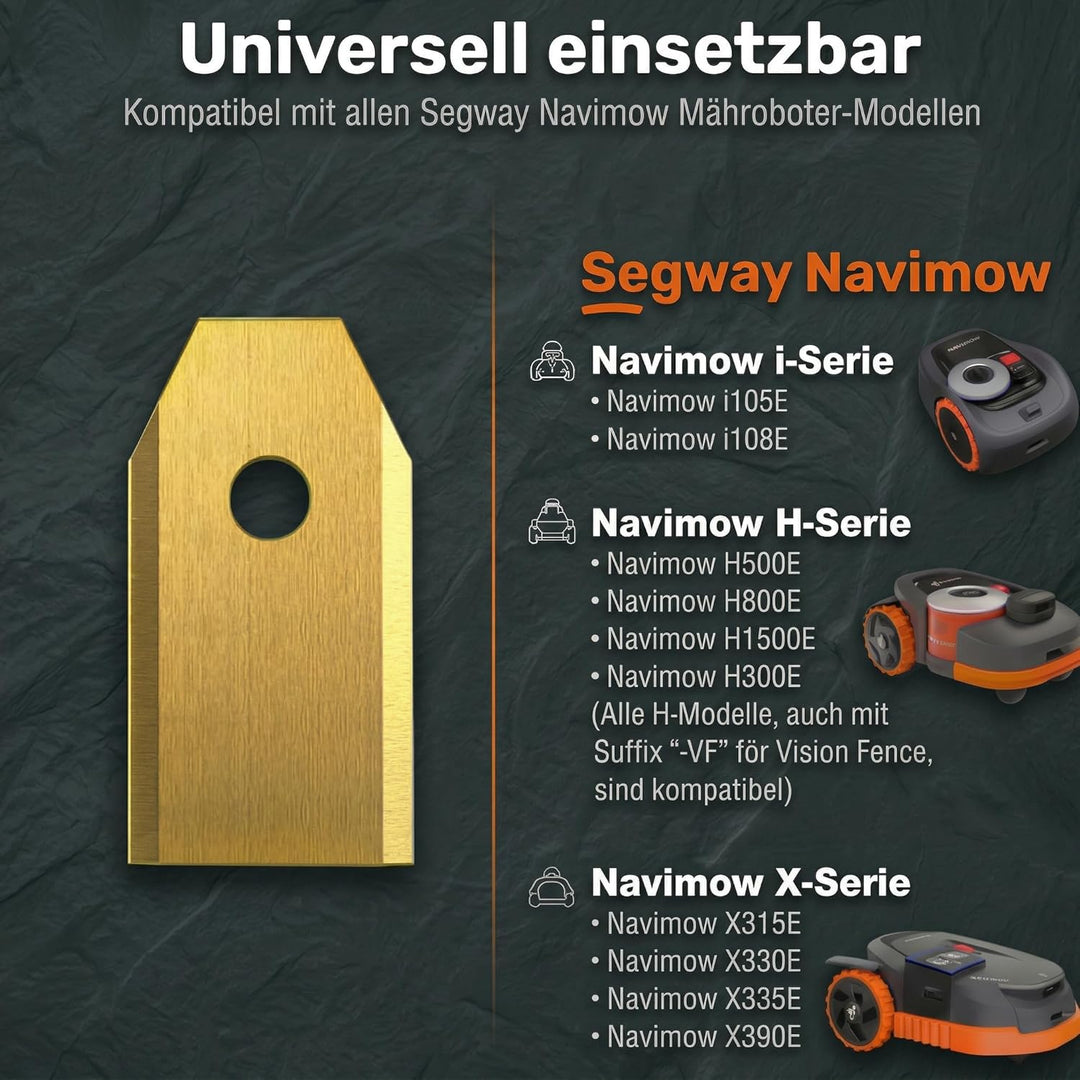 HAUSPROFI 30x Titan Ersatzklingen für Segway Navimow i105e & H-Serie, kompatibel mit allen i/H/X Mod