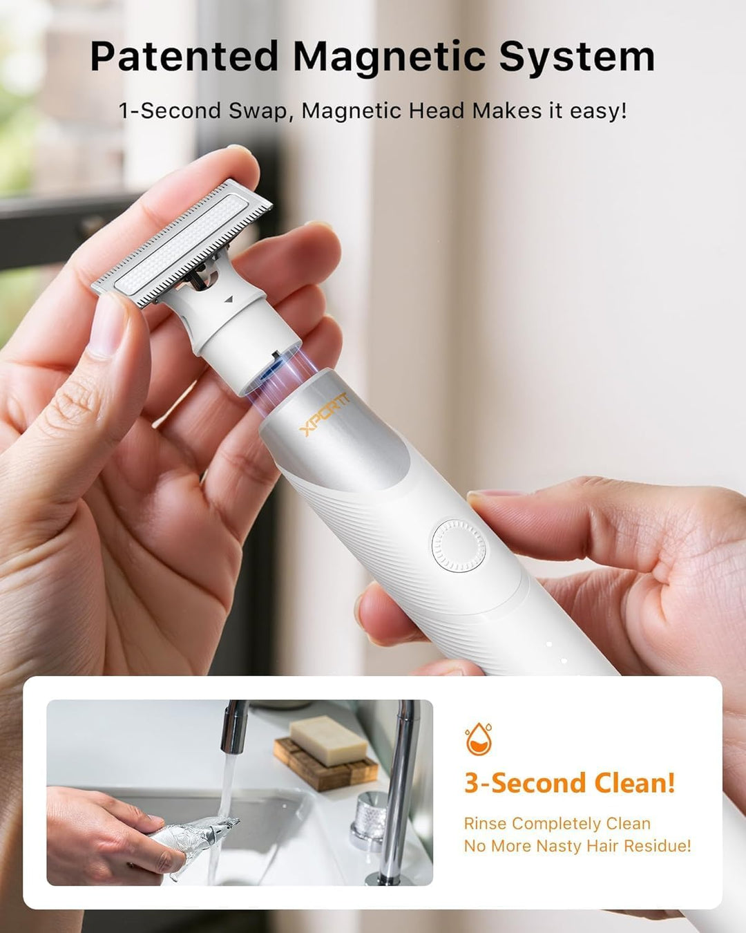 Elektrischer Intim- & Körperhaartrimmer – Schmerzloser Barttrimmer für Männer, All-in-One Body Groom