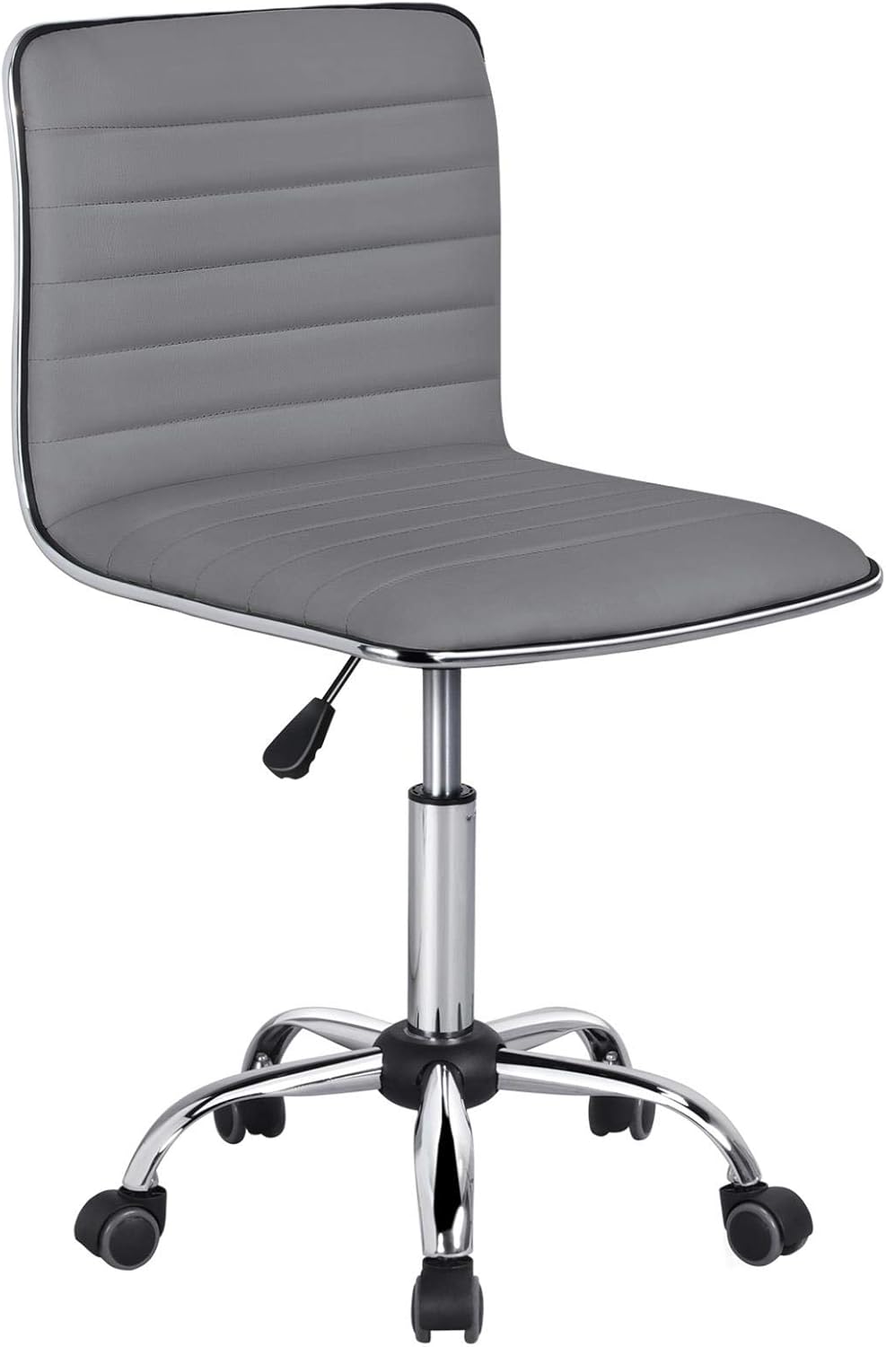 Yaheetech Bürostuhl ohne Armlehne, ergonomischer Schreibtischstuhl, höhenverstellbarer Drehstuhl, 36