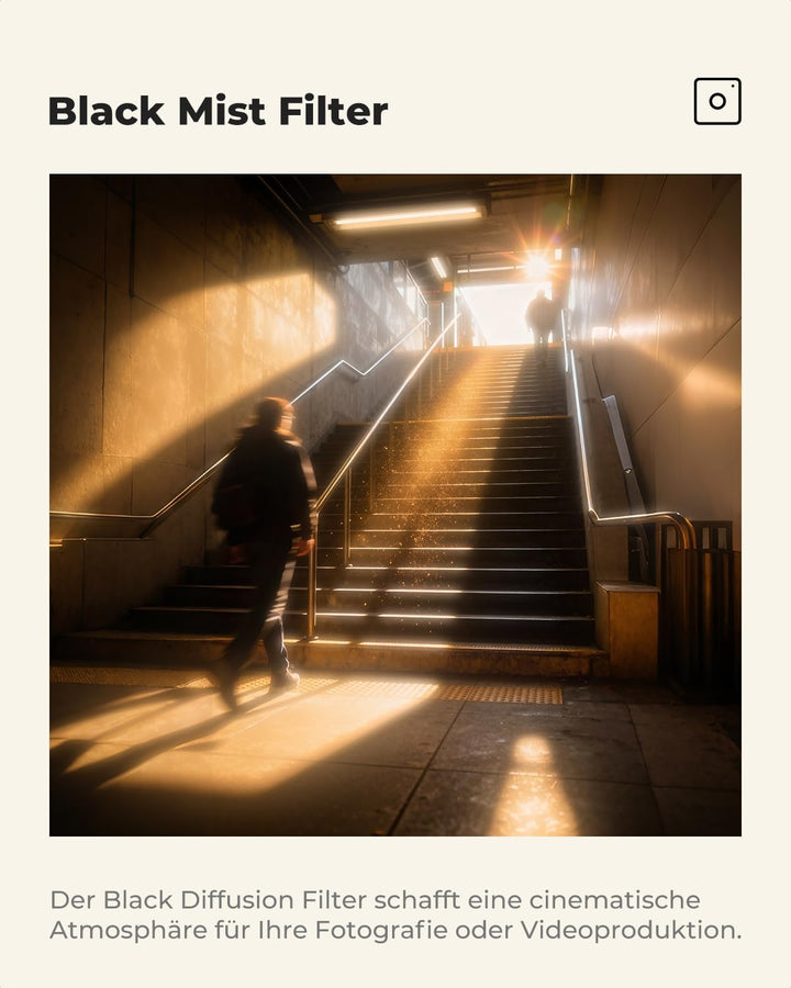 K&amp;F Concept Nano-K Serie Black-Mist Filter 77mm aus Optischem Glas Mit 18-Lagiger Nano-Beschichtung