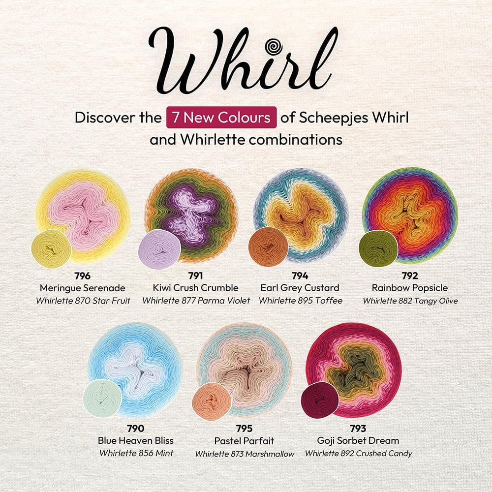 Scheepjes 1698-782 Whirl Wolle, Cotton, Rhubarb Bumble, 1000 m, Meter 782 Rhubarb Bumble 1000 m, 782