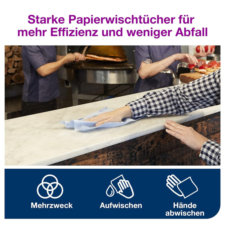 Tork Reflex Starke Mehrzweck-Papierwischtücher Blau M4, SmartCore, 6 × 450 Blatt, 473391 Für M4 Inne