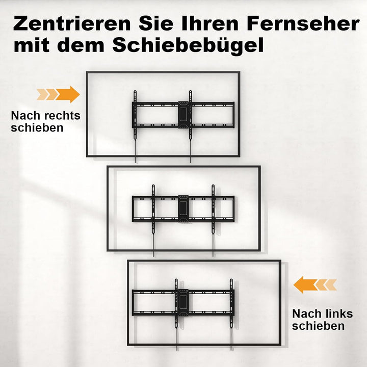 Universal TV-Wandhalterung 43-95 Zoll Neigbar - Flache TV Halterung bis 75kg, VESA 800x400 kompatibe